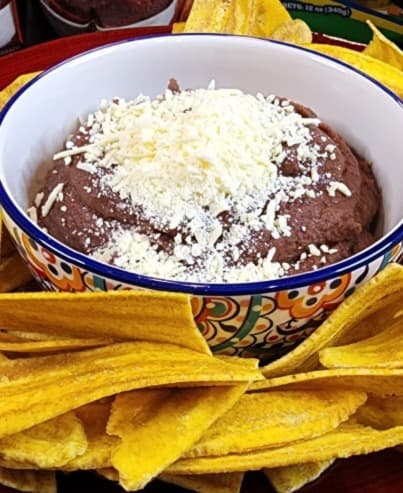 Mama Lycha Plantain Slices With Bean Dip