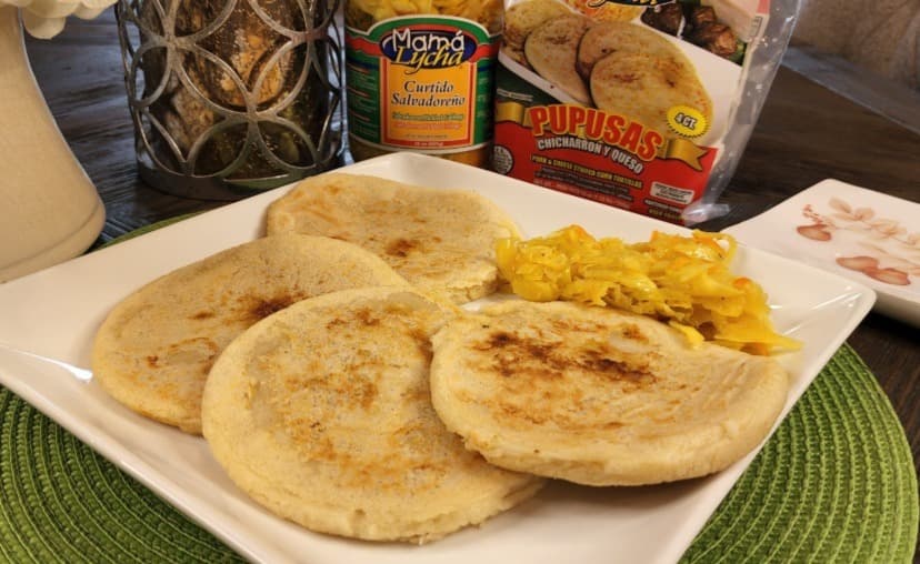 Mama Lycha pork rind pupusas with Salvadoran Curtido