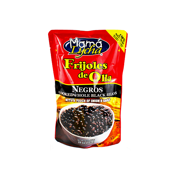 Mama Lycha Cooked Whole Black Beans Doypack 28 oz