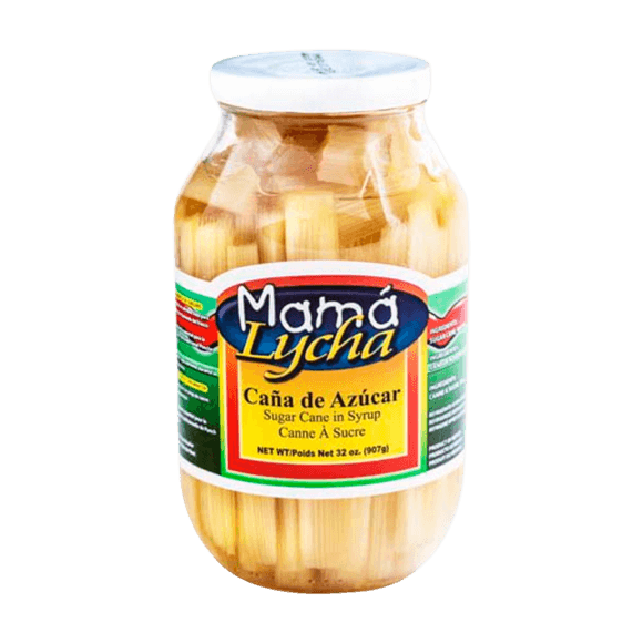 Mama Lycha Sugar Cane in sweet syrup in a glass jar 32oz