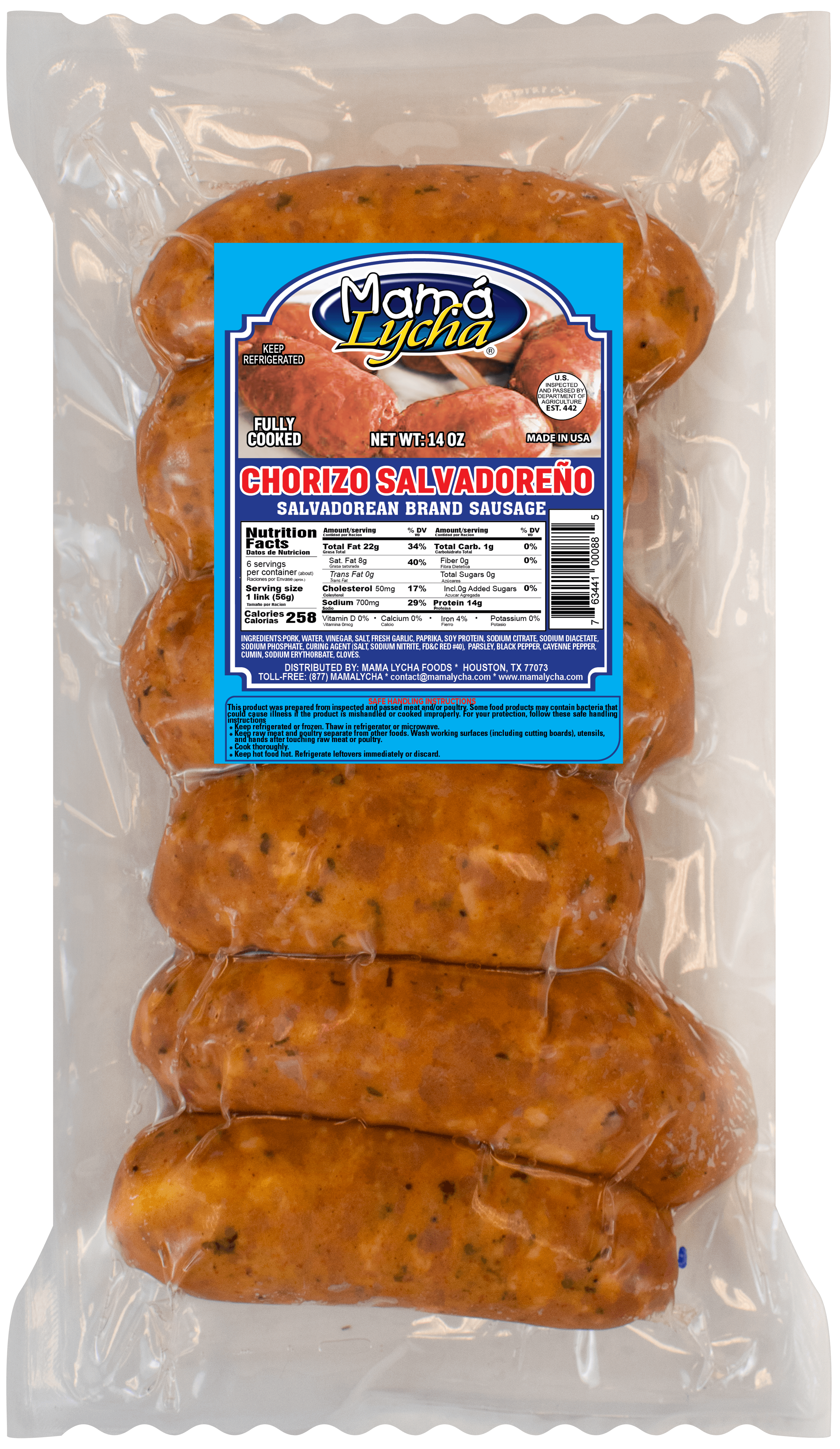 Mama Lycha Chorizo Salvadoreño 