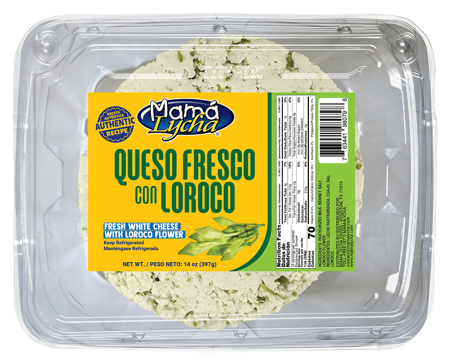 Mama Lycha Fresh White Cheese with Loroco Flower