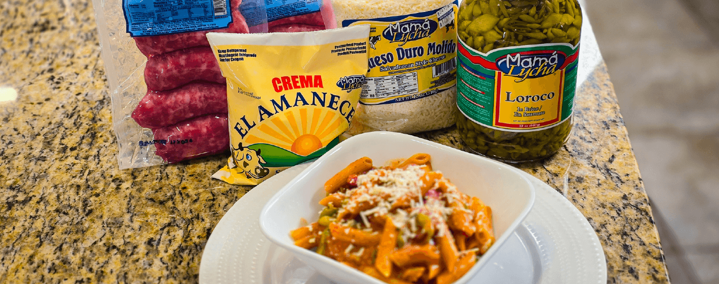 Mama Lycha Pasta with Chorizo and Loroco